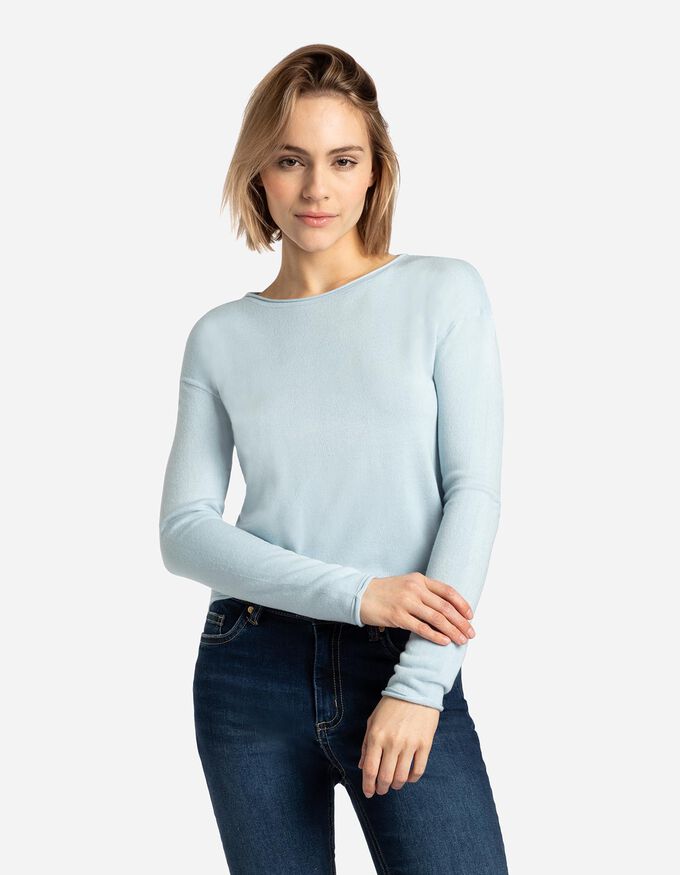 Strickpullover - Gerollte Abschlüsse