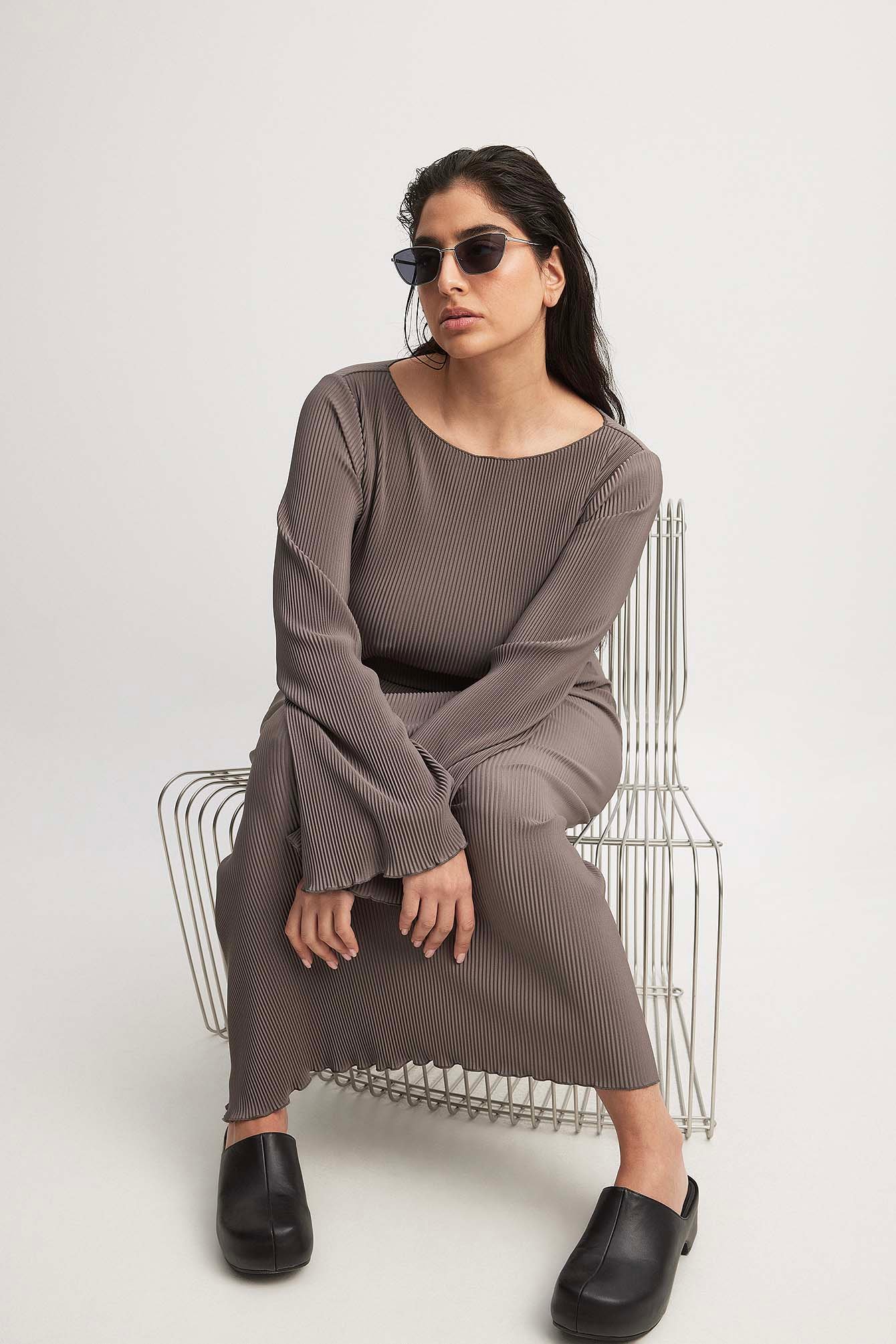 Midikleid mit Falten