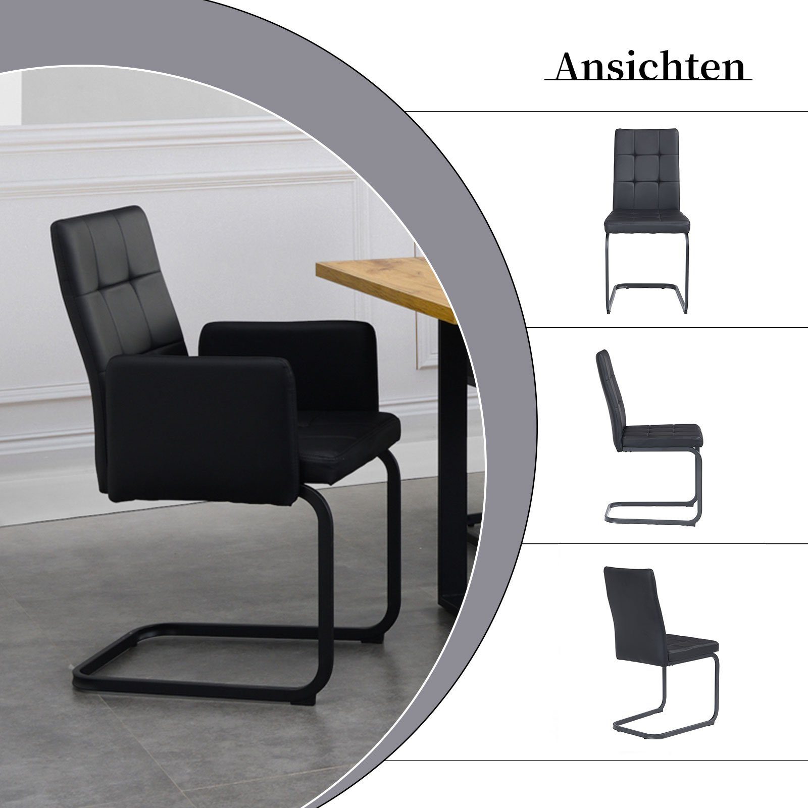 B&D home Freischwinger Freischwinger OLE (4er Set, 4 St), kippsicher, gepolstert