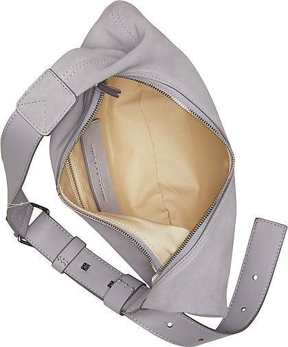Marc O'Polo Flache Schultertasche small aus softem Velours-Rindleder