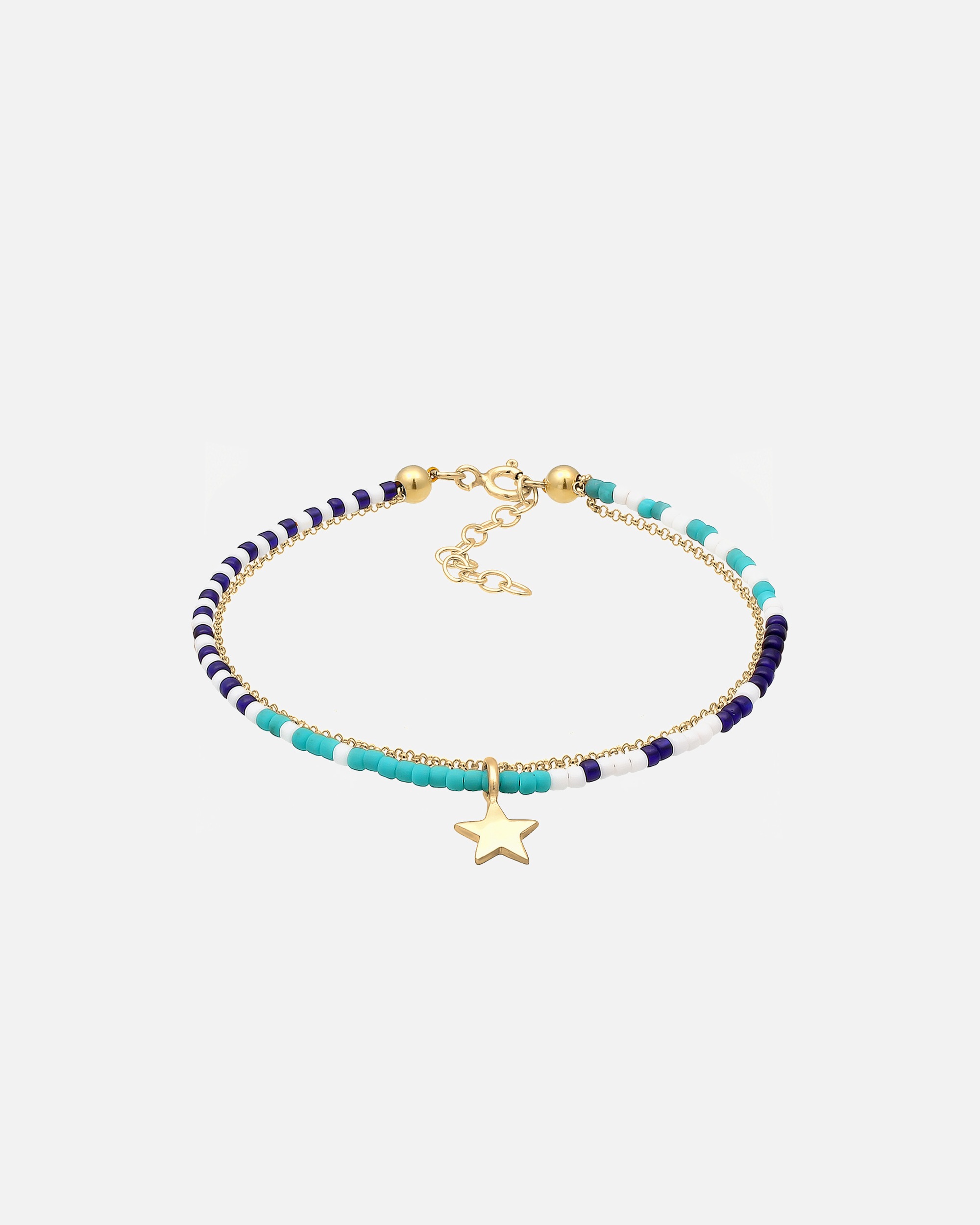Elli Layer Stern Astro Beads Erbskette Bunt 925 Silber
