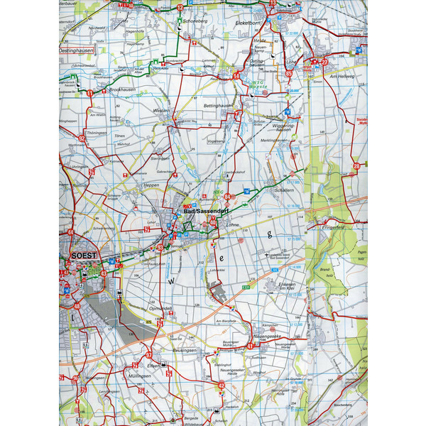 RADWANDERKARTE BVA DIE SCHÖNSTEN RADTOUREN IM KREIS SOEST - Fahrradkarte