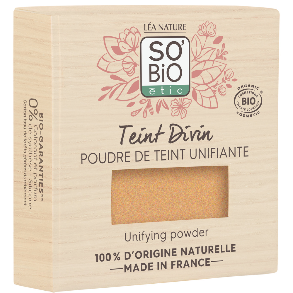 LÉA NATURE SO BiO étic Poudre de teint unifiante, Teint Divin - 25 Beige doré Poudre teinté