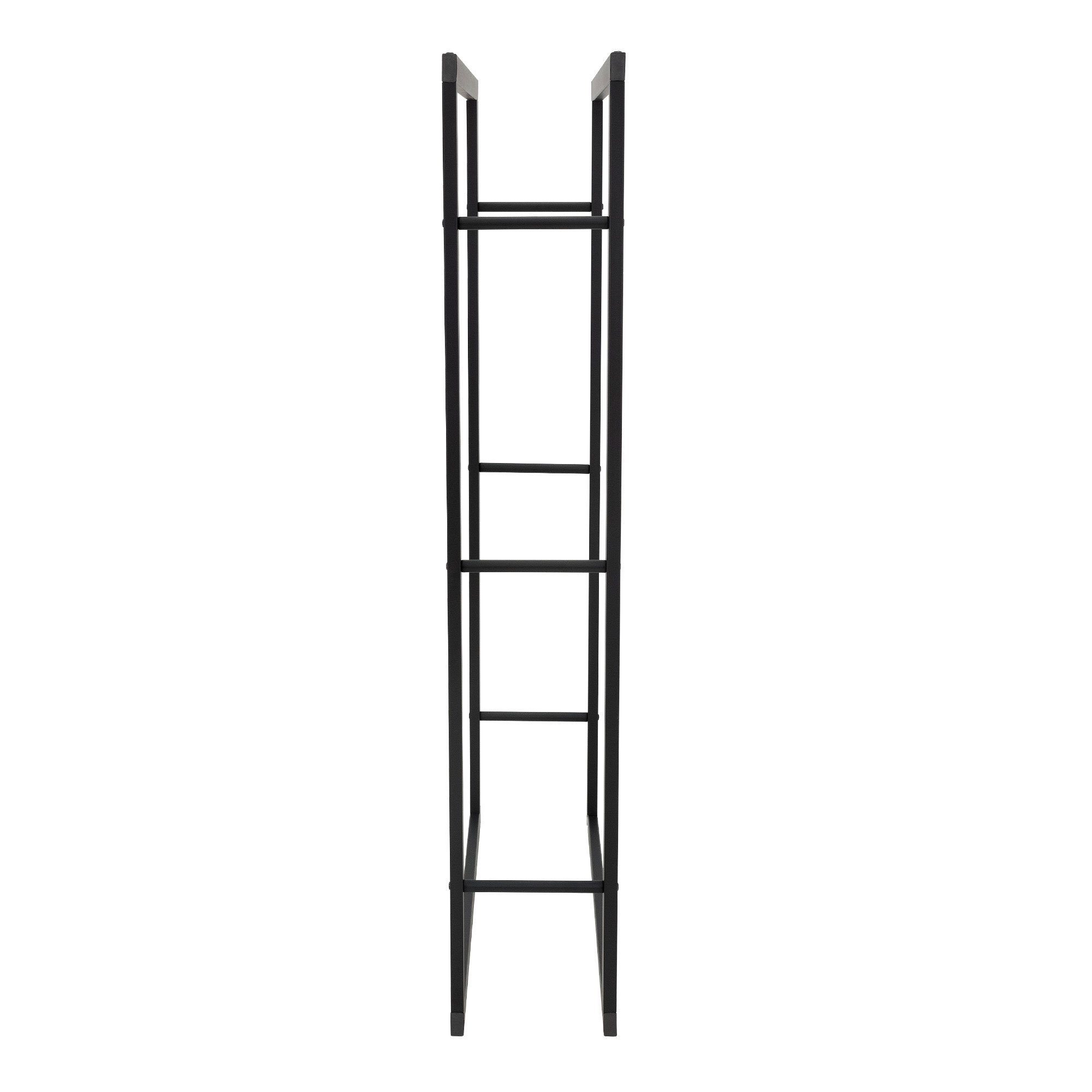 ML-DESIGN Kaminholzregal Brennholzregal Holzaufbewahrung Kaminholzständer Kaminholzhalter, BxTxH:25x60x150 cm, Schwarz 60x150x25cm rechteckig Metall Innen/Außen