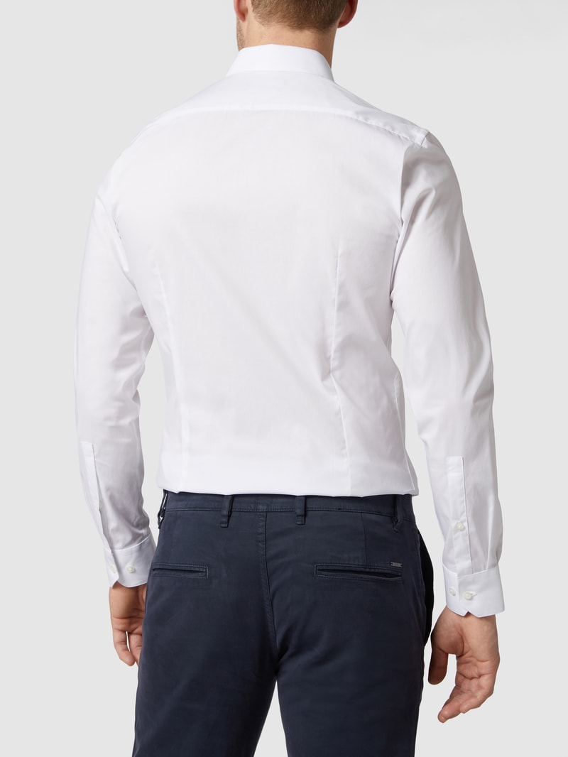 Super Slim Fit Business-Hemd aus Popeline in weiß