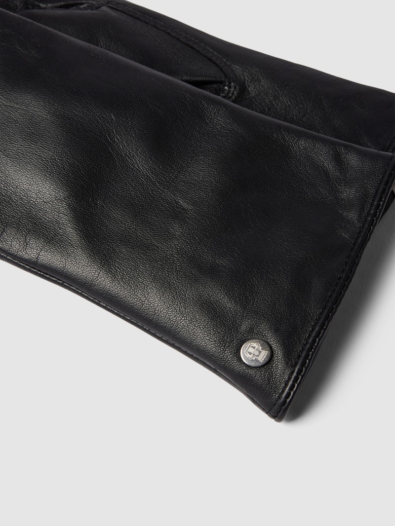 Lederhandschuhe aus echtem Leder in schwarz