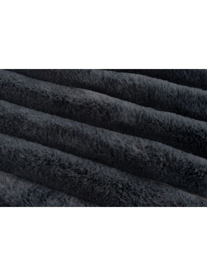 GMD Living Superweiche Kuscheldecke PLUSH, moderne Wohndecke in Graphite (dunkelgrau) günstig kaufen 150 x 200 cm