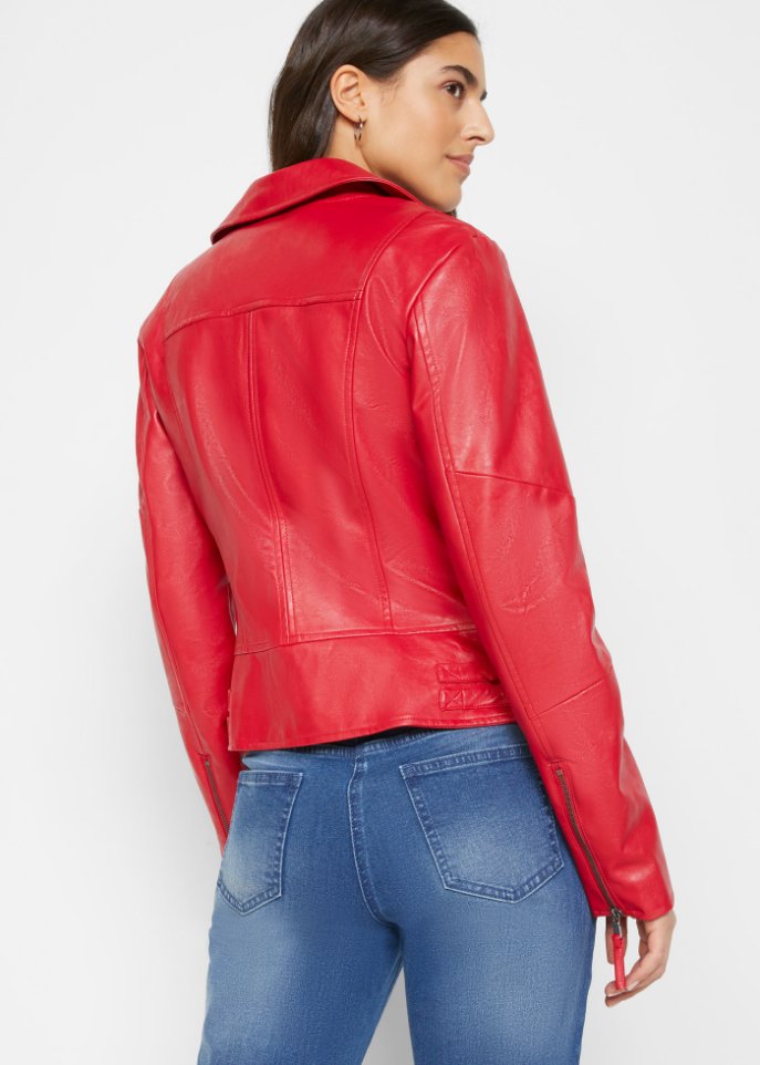 Lederimitat-Jacke