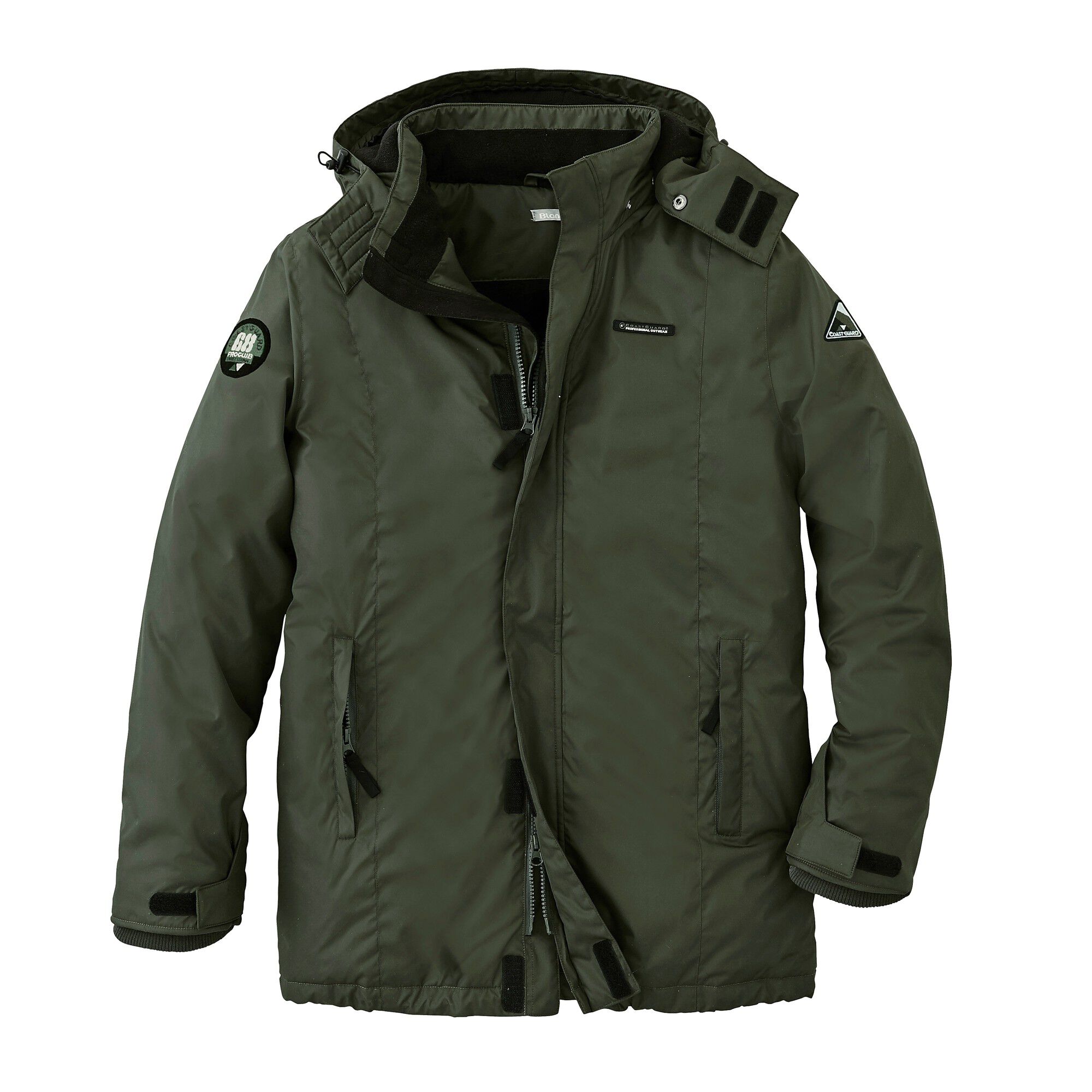 Parka imperméable doublée polaire à capuche