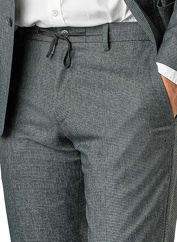 ROY ROBSON, Anzug, Slim Fit, Viskose-Stretch halbgefüttert, grau gemustert