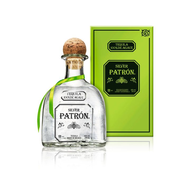 Patron Silver Tequila 100% Agave in Geschenkpackung