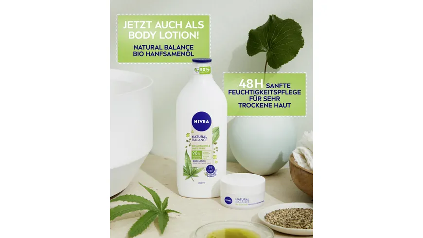NIVEA Natural Balance Bio Hanfsamenöl Beruhigende Tagespflege 50 ml