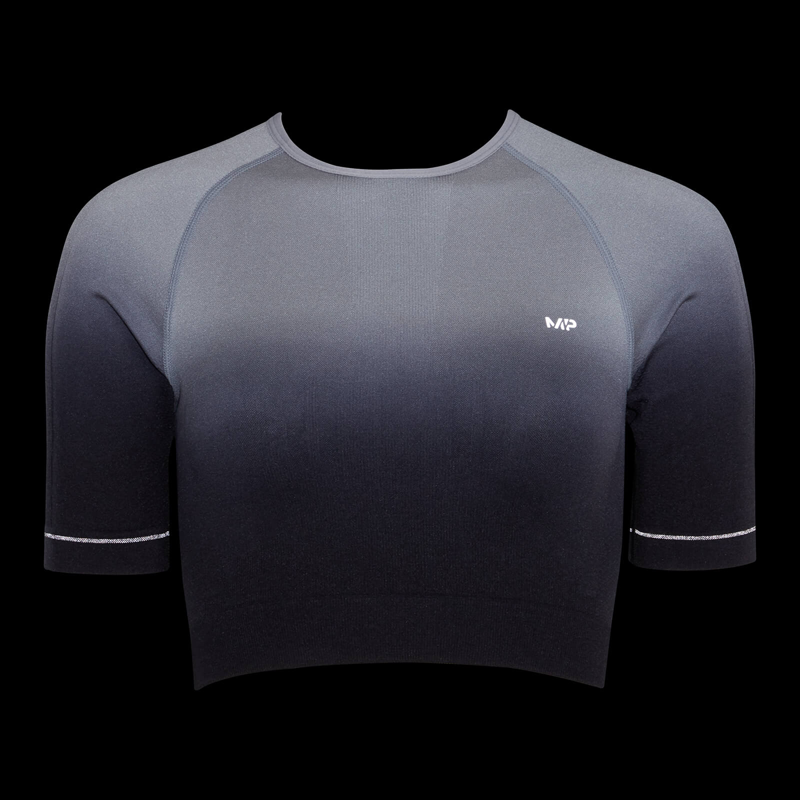 Crop top sans coutures MP Velocity Ultra pour femmes – Noir