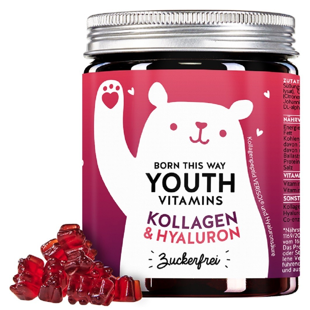 Born This Way Youth Vitamins mit VERISOL® Kollagen. Q10 & Hyaluronsäure