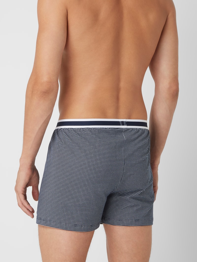 Boxershorts mit Gitterkaro in dunkelblau
