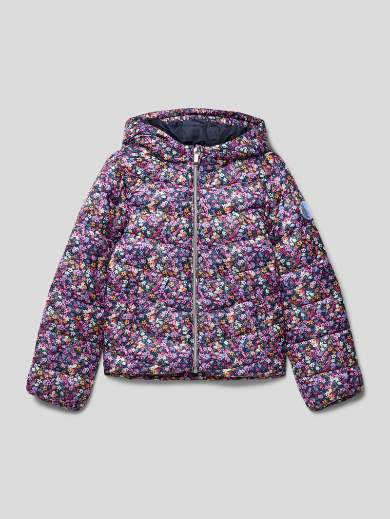 Steppjacke mit Allover-Muster Modell 'NEA' in dunkelblau