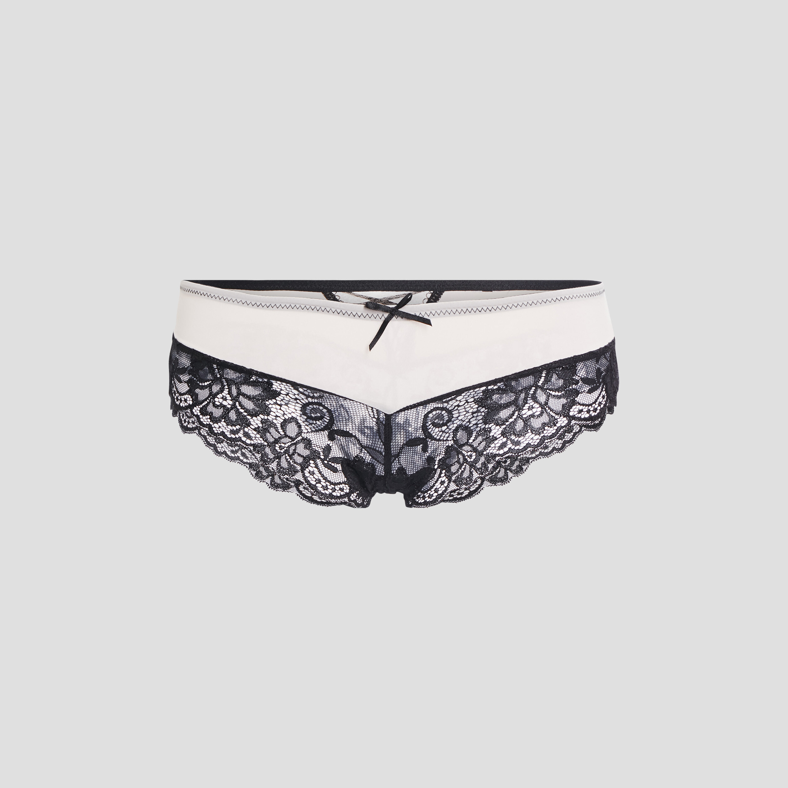 Shorty microfibre avec dentelle rose clair femme | La Halle
