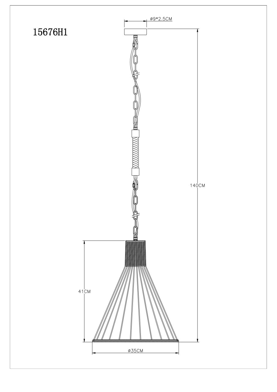 Globo Lighting - HALIA - Hängeleuchte Metall schwarz matt, 1x E27