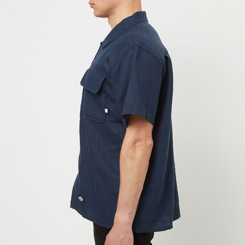 Dickies Linen Ss Work Shirt Navy Blazer navy