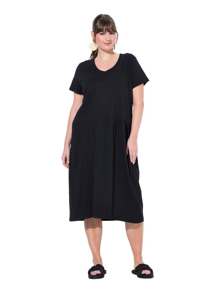 Ulla Popken Midikleid in schwarz günstig kaufen