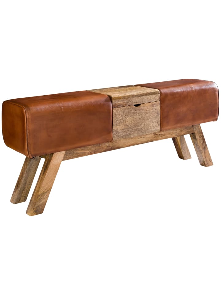 KADIMA DESIGN Turnbock | Echtleder, 120x29x53cm, Braun, Aufbewahrung günstig kaufen onesize
