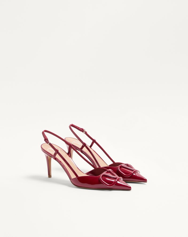 VLogo Signature Patent Slingback Pump 80mm