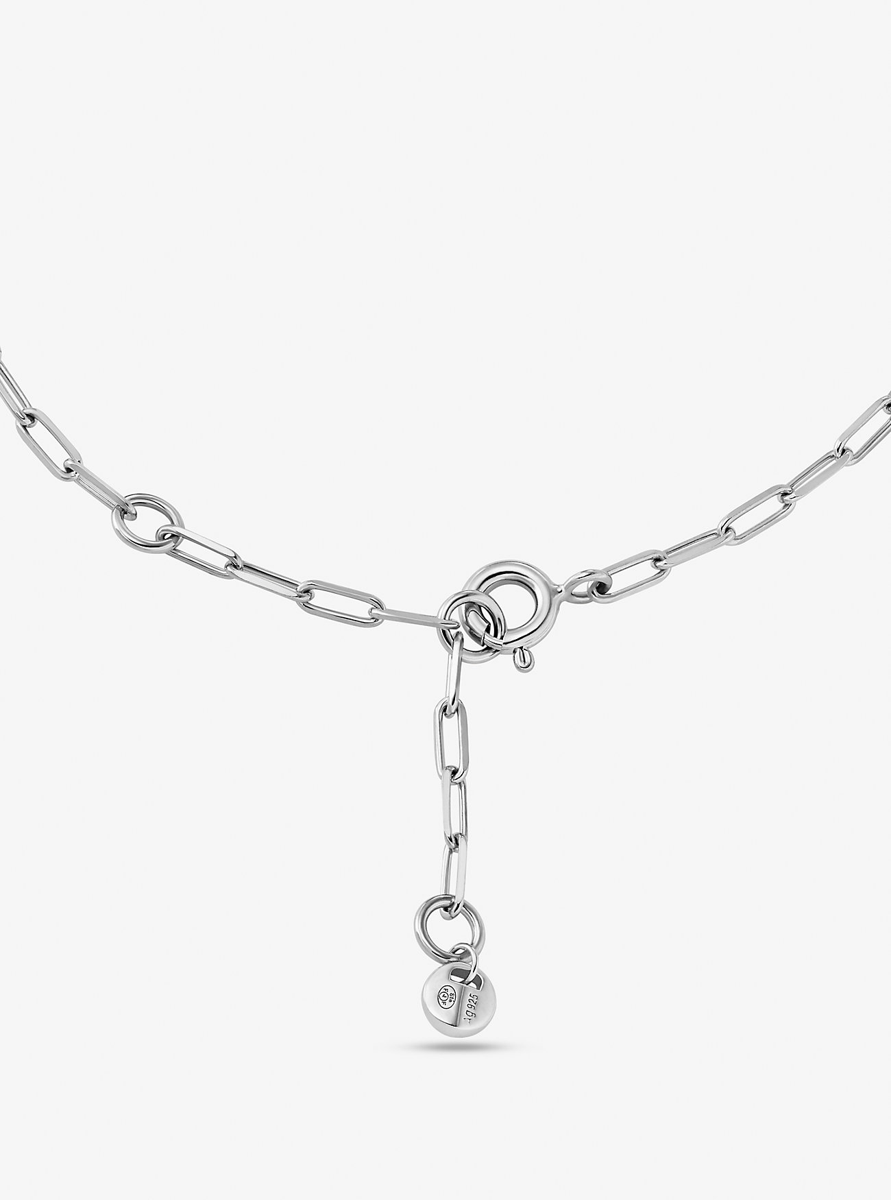 Armbånd med kjedeledd i sterlingsølv belagt med edelmetall og pavé-imperiumlogo - SØLV