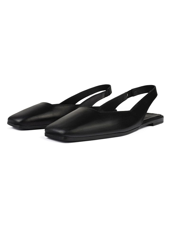 loft37 Leder-Slingballerinas in Schwarz günstig kaufen