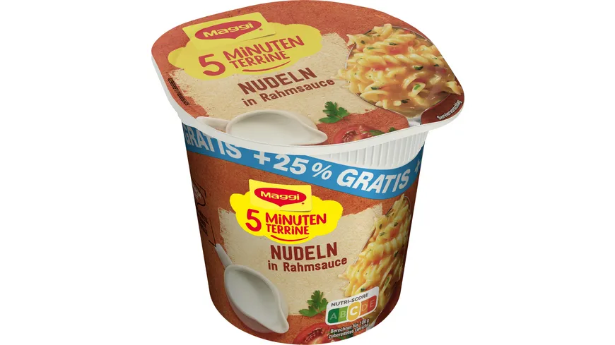 MAGGI 5 Minuten Terrine Nudeln in Rahmsauce 76 g