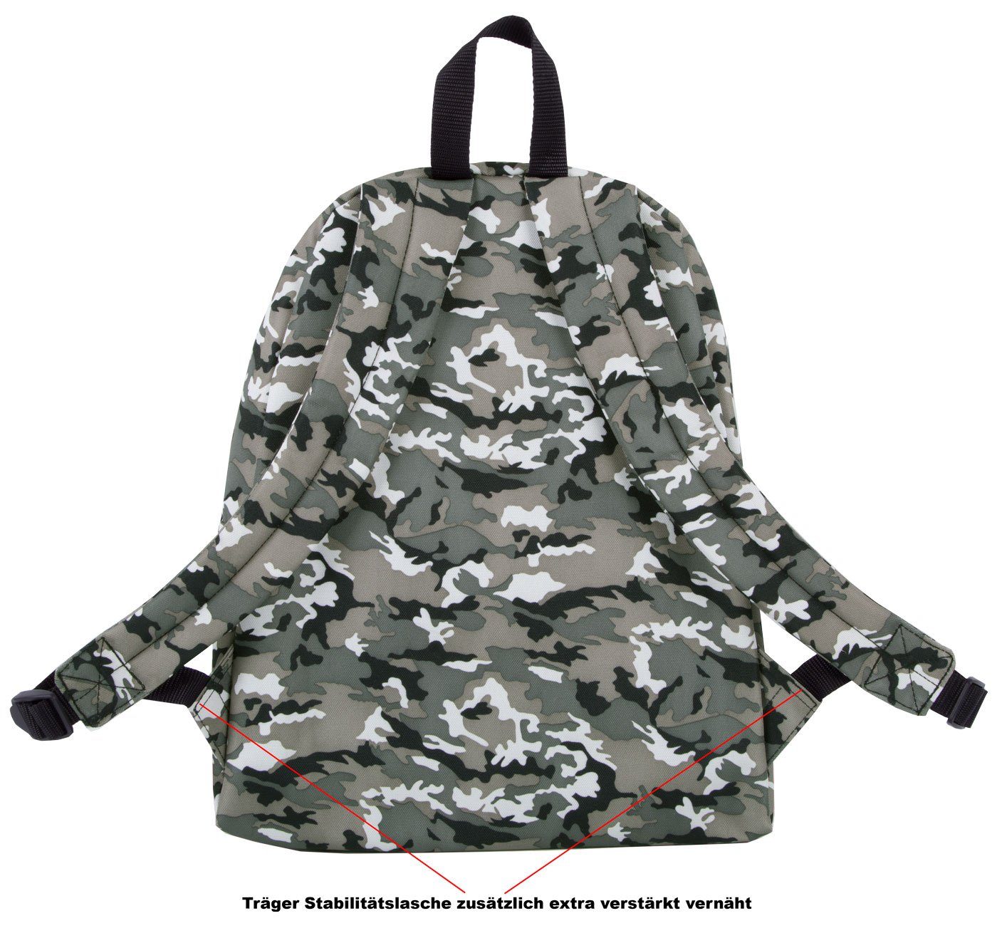 2Stoned Freizeitrucksack Sportrucksack Classic Backpack in Camouflage, mit herausnehmbaren Einlegeboden
