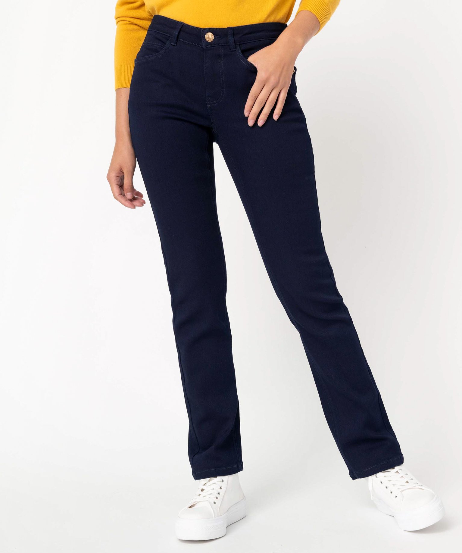 Jean femme coupe Regular taille normale blue black | GEMO