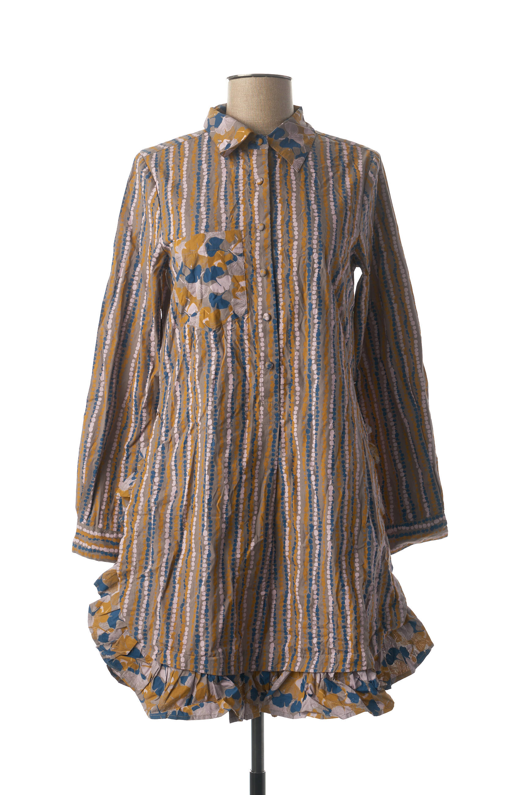 Rhum Raisin Tuniquemanchelongue Femme couleur jaune