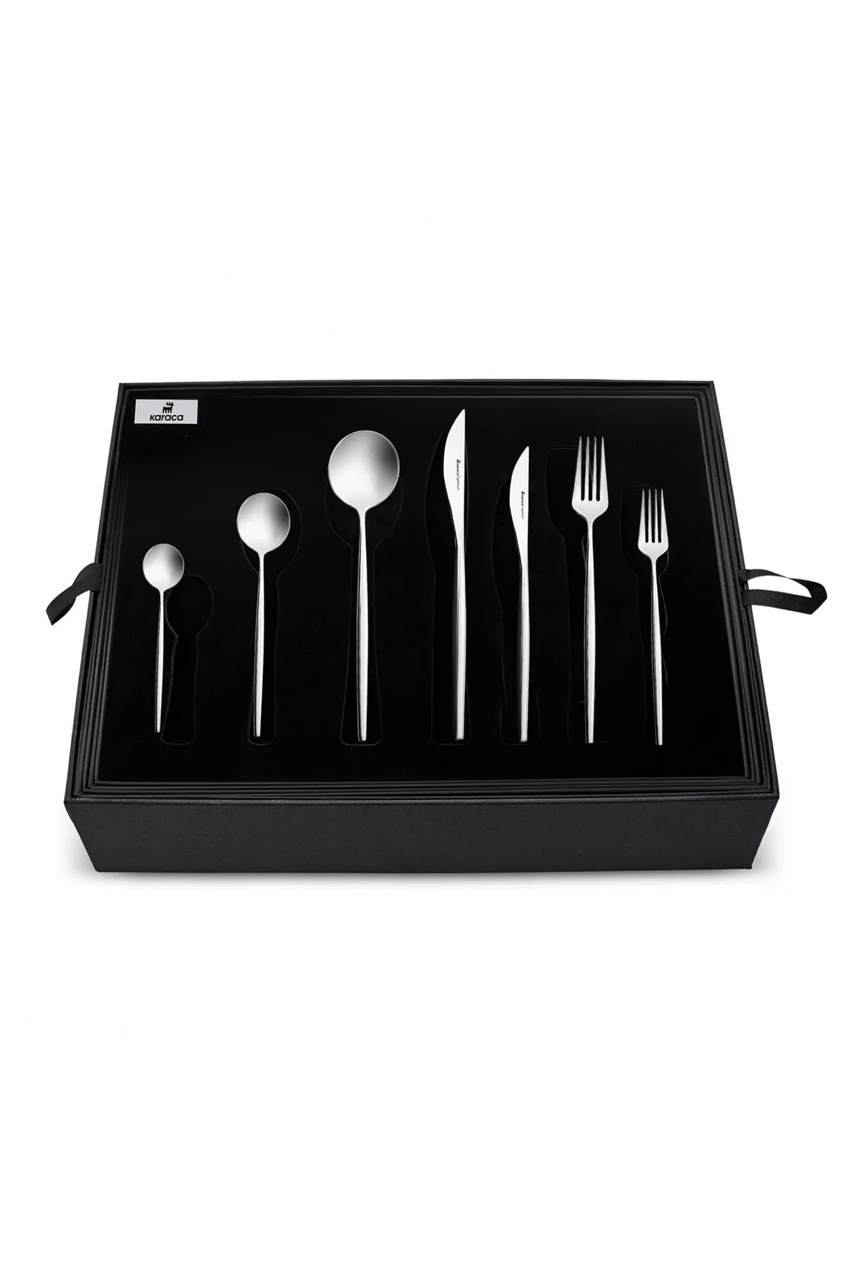 Karaca  Mild 84 Teilig 316+ Premium 12 Personen Box Besteck Set, 18/10, Rostfrei