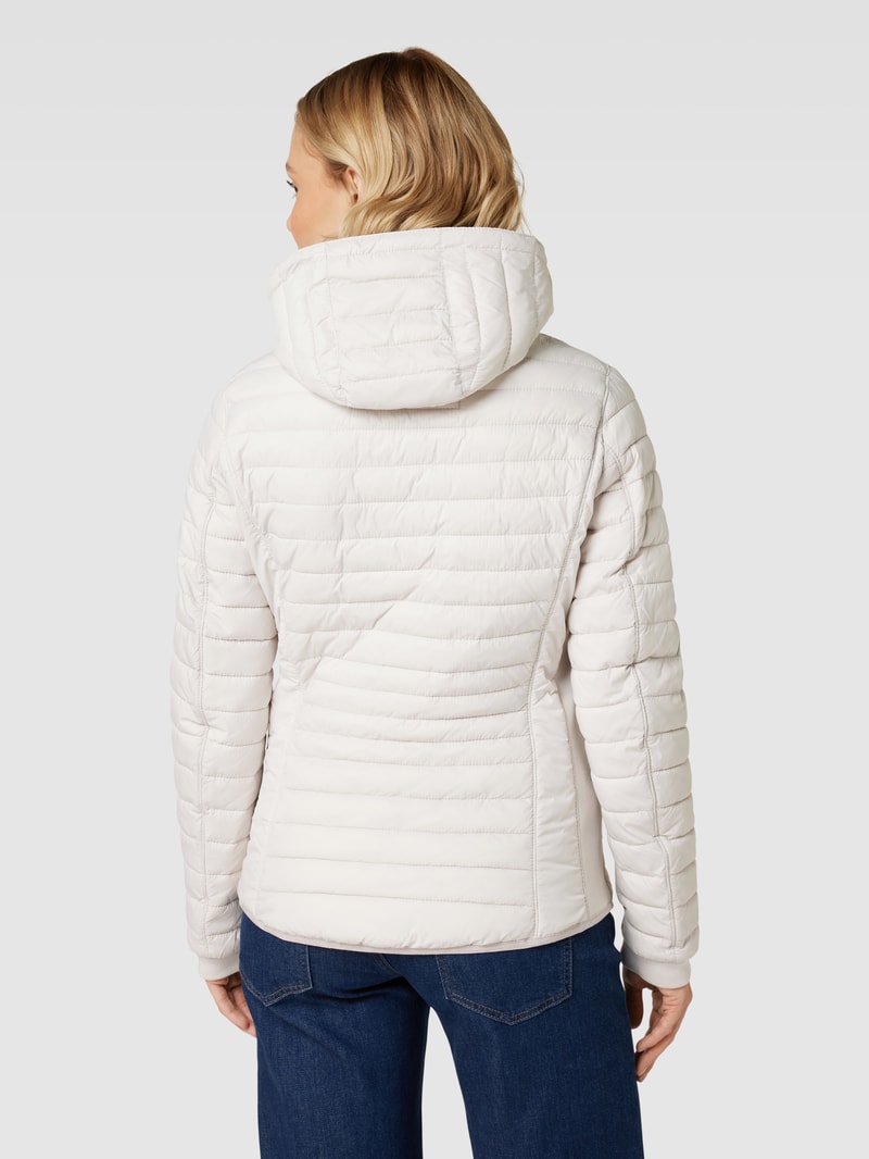 Steppjacke mit Label-Details in kitt