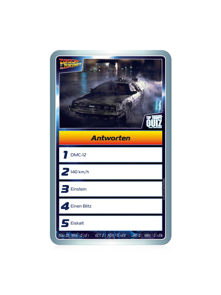 Winning Moves Top Trumps Quiz - Zurück in die Zukunft deutsch Quizspiel Fragespiel in bunt günstig kaufen onesize