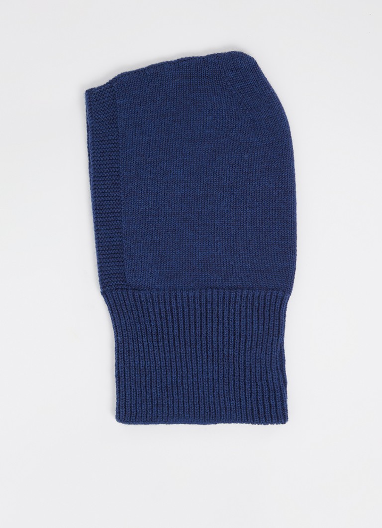 Pălărie tip balaclava din tricot fin Hvid