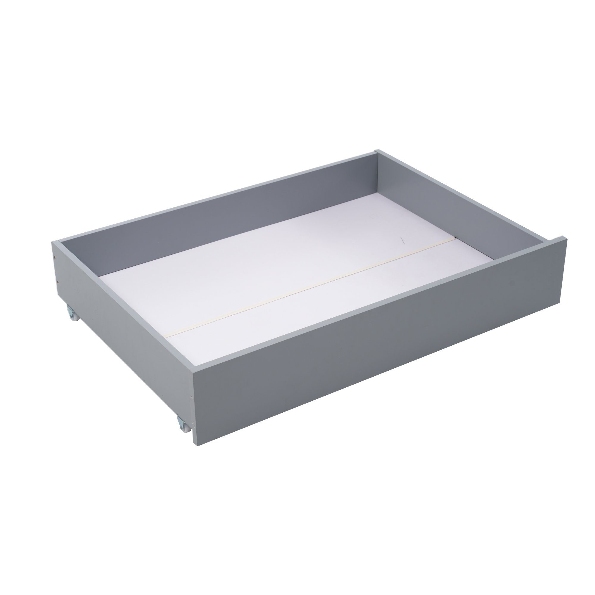 WISHDOR Babybett Baby Bett Kinderbett Jugendbett Holzbett Massivholzbett Bettgitter, 2-tlg., ohne Matratze mit Vollabtrennung Rausfallschutz 90x200 cm Massivholz
