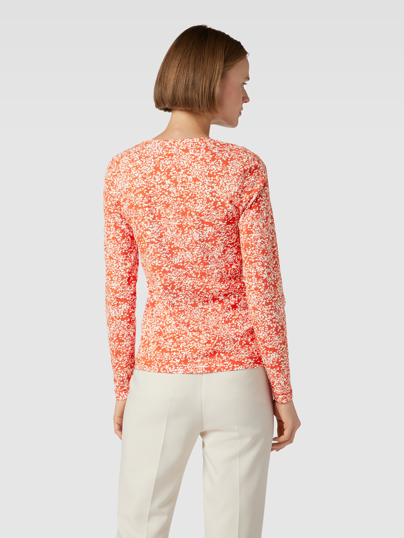 Longsleeve mit U-Boot-Ausschnitt in koralle