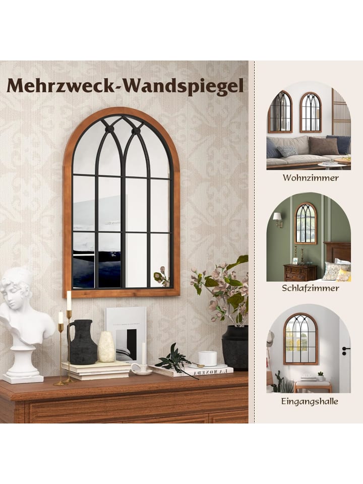 COSTWAY Wandspiegel 60x90cm in Beige günstig kaufen onesize