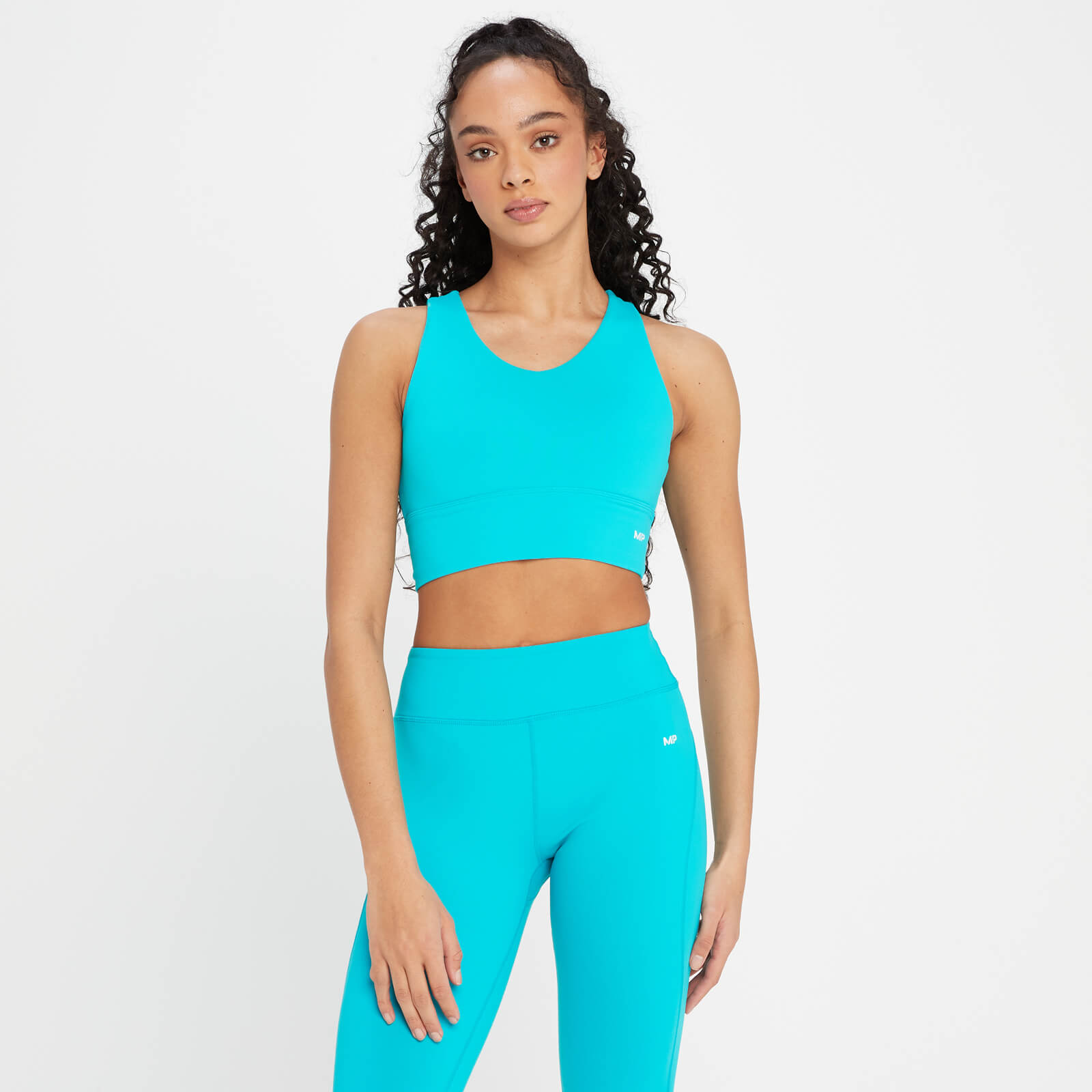 Brassière de sport longue MP Power pour femmes – Bleu lagon