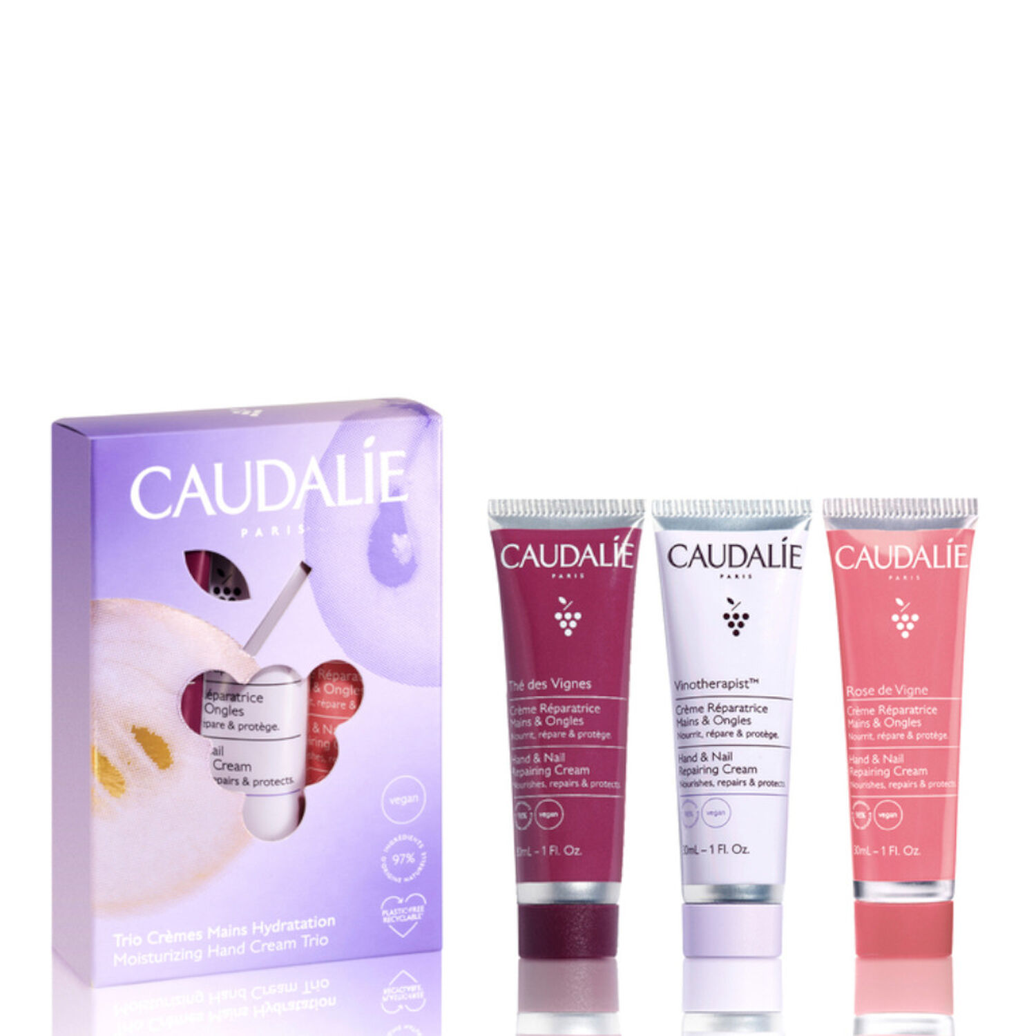 Caudalie Trio Crèmes Mains Coffret Hydratation 3 x 30 ml