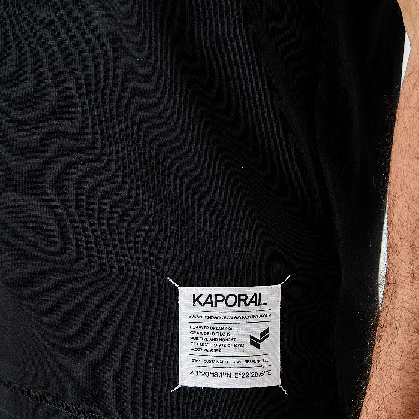 BAREL  T-shirt noir homme 100% coton