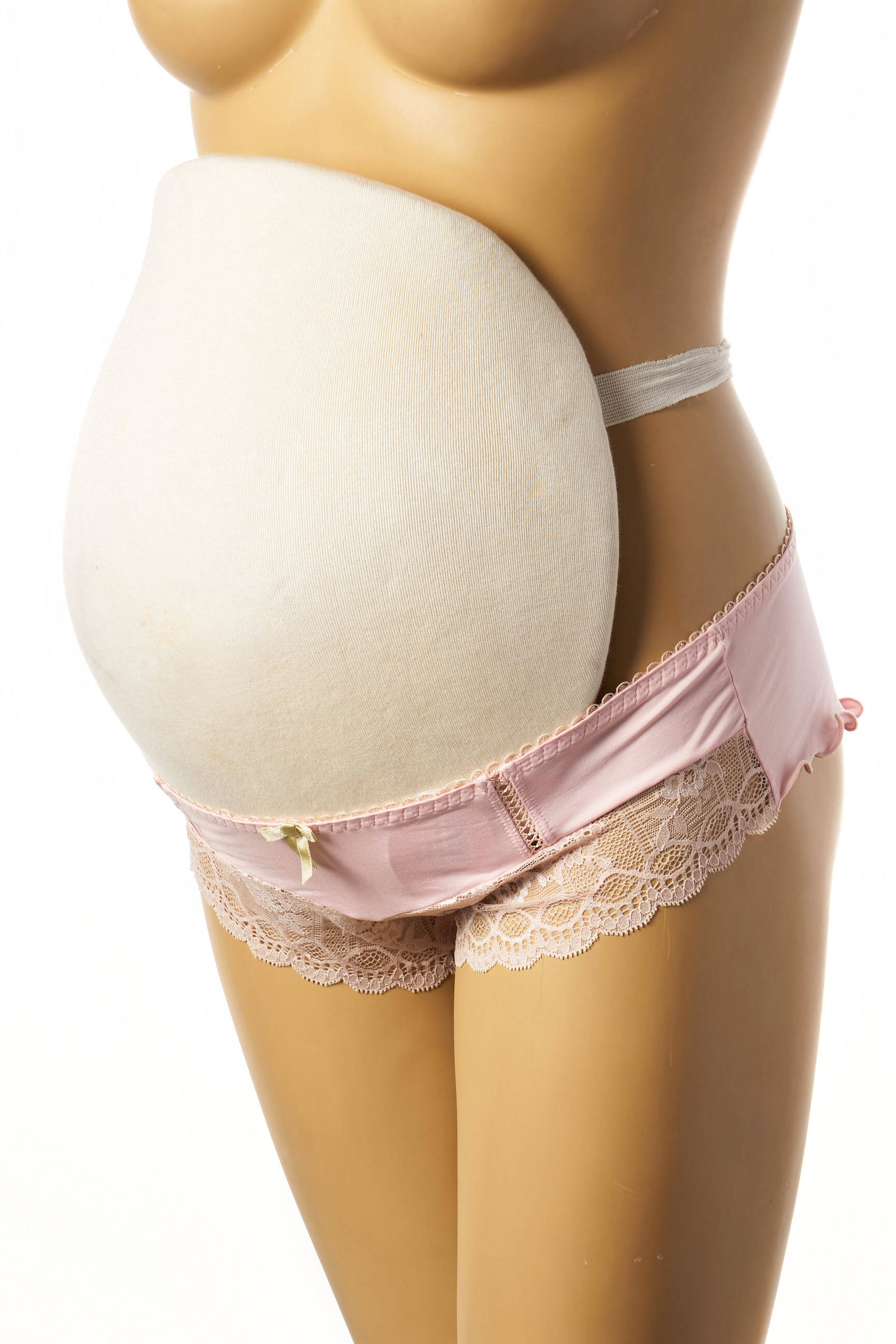 Cache Coeur Lingerie Maternite Femme couleur rose