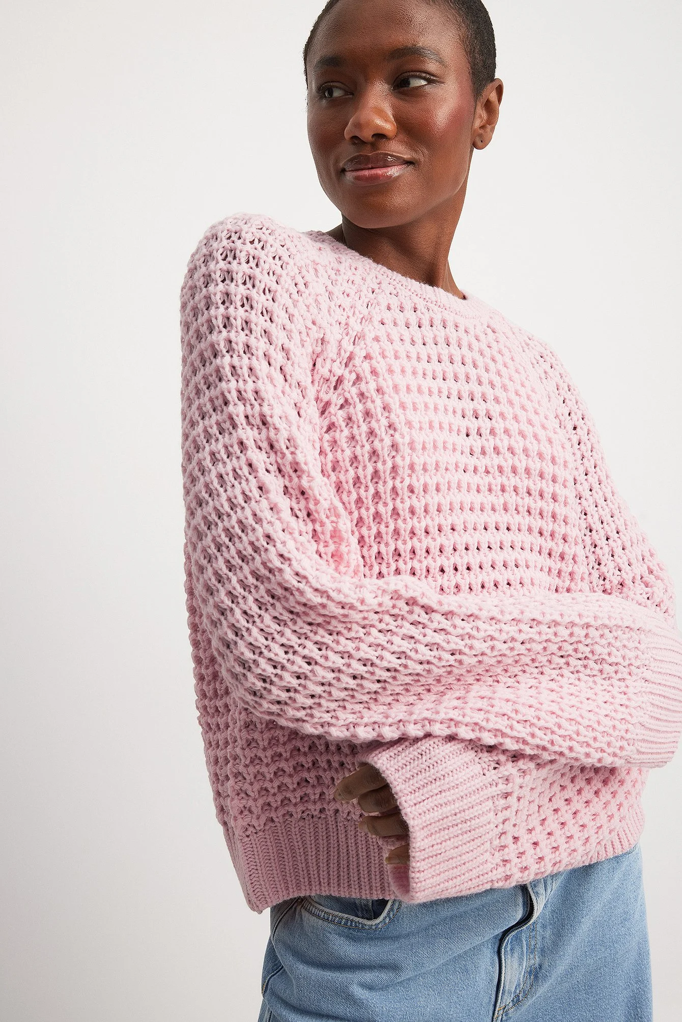 Rundhalsausschnitt Strickpullover