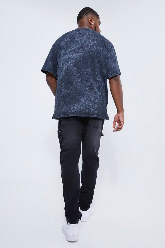 Plus Skinny Stretch Cargo-Jeans mit Taschen