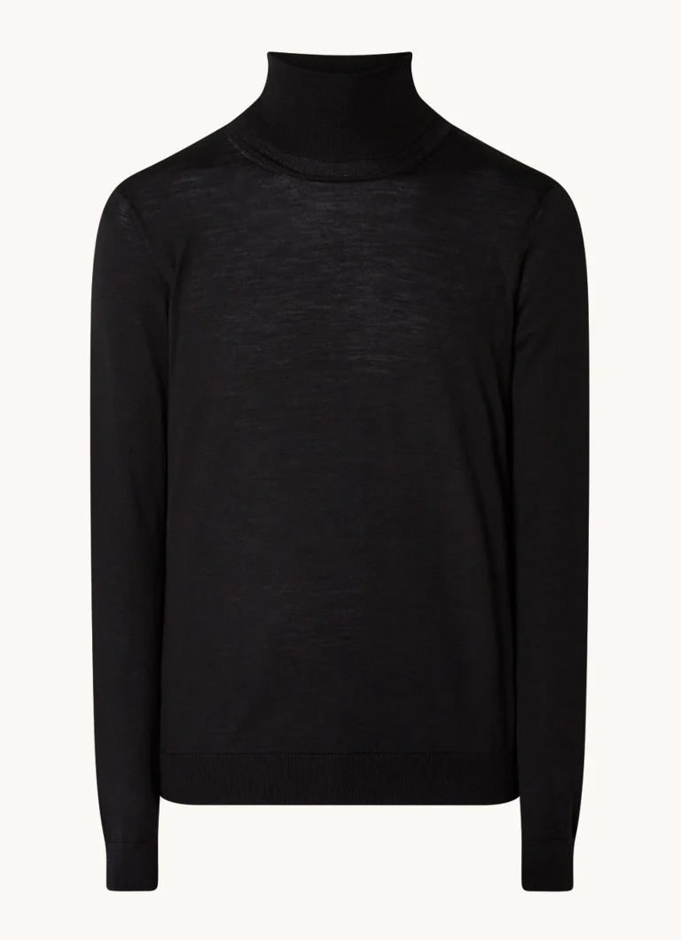 HUGO BOSS Musso-P fine-knit turtleneck sweater made of virgin wool