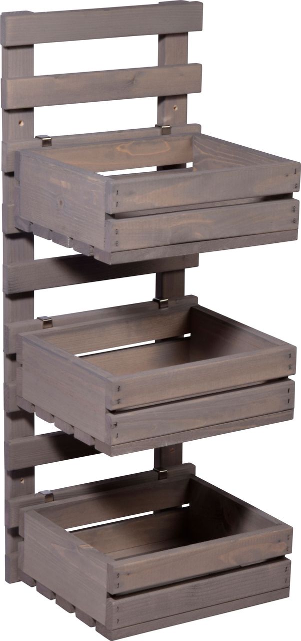 dobar 3-stufiges Wandregal, Grau