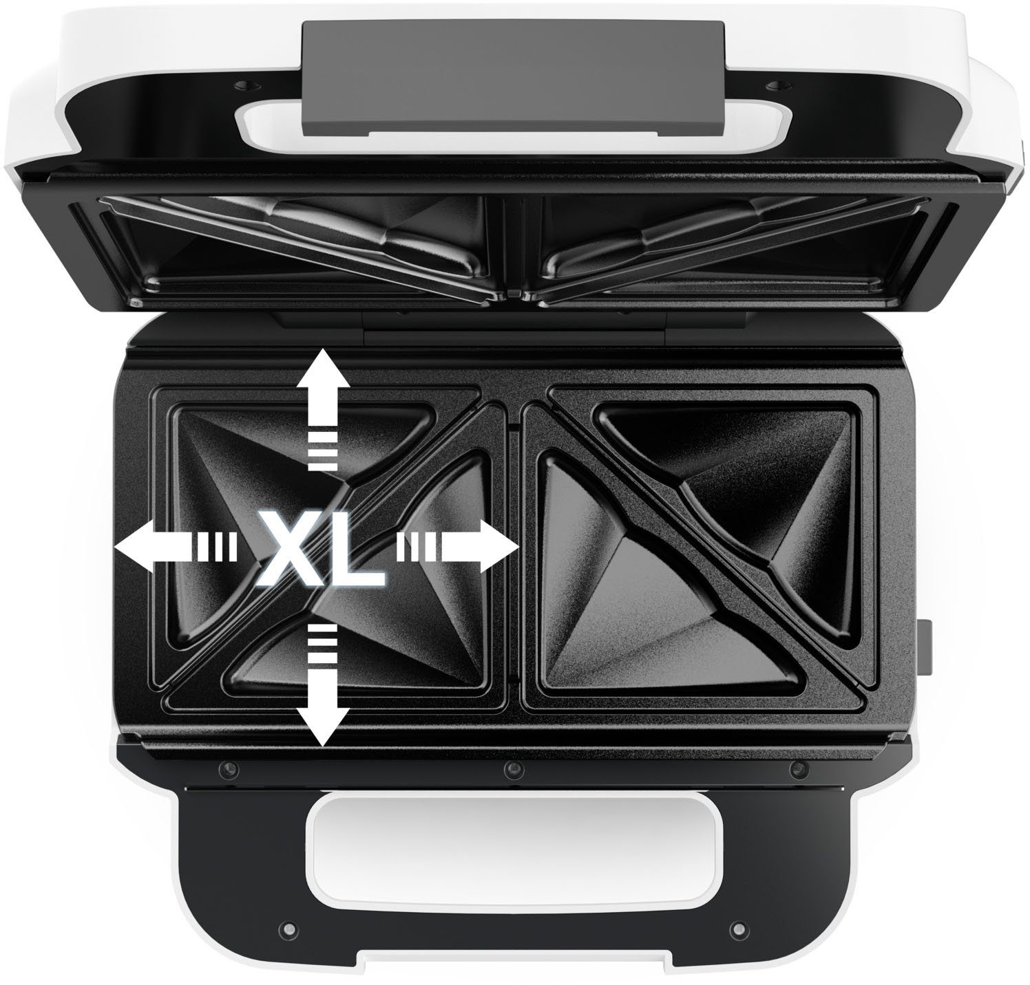 Tefal 2-in-1-Sandwichmaker SW7011 Snack XL, 850 W, 2 antihaft + spülmaschinengeeignete Plattensets, inkl. Rezeptheft