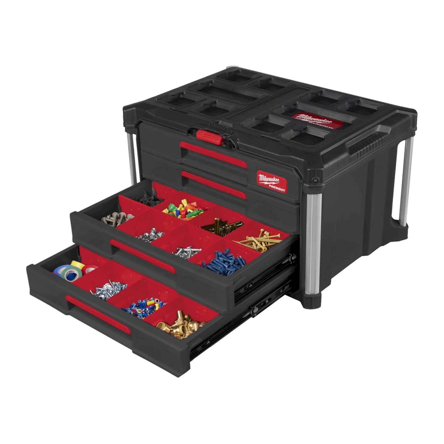 Milwaukee Accessoires 4932493189 Packout Gereedschapskist met 4 lades