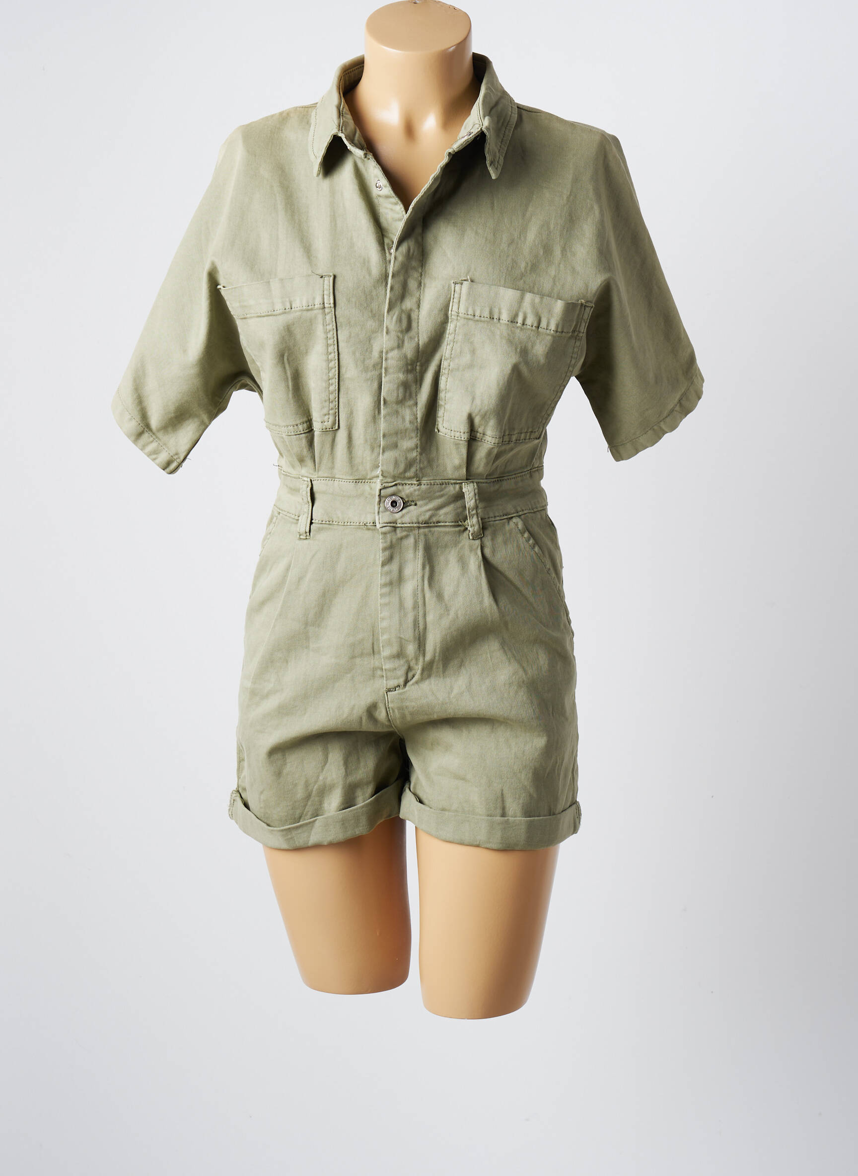 Place Du Jour Combi Shorts Femme couleur vert